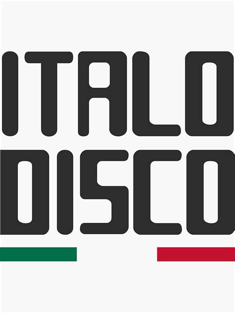 Italo Disco 80s Italian House Retro Music Lover Synth Sticker