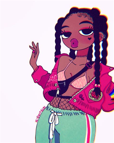 🌹🗡 Girls Cartoon Art Black Girl Cartoon Fashionista Art