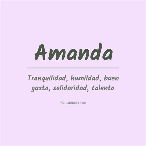 Significado Del Nombre Amanda