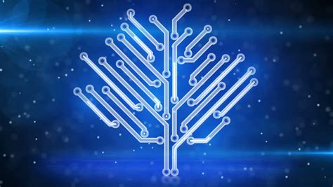 Blue Electronic Hi Tech Tree Seamless Loop Starting At 500 Computer