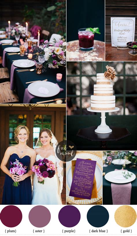 Midnight Blue And Purple Wedding