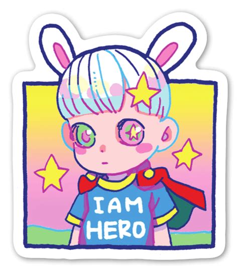 Die cut I Am Hero - @ StickerApp Shop