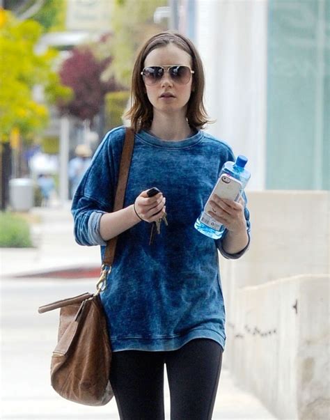 Lily Collins In Leggings Leaves A Gym In West Hollywood Hawtcelebs