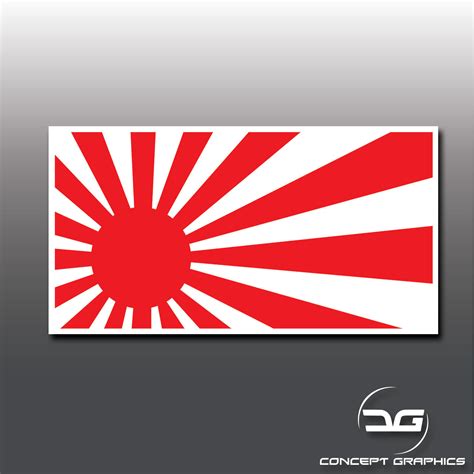 Jdm Rising Sun Flag Japan Japanese Car Window Bumper Vinyl Decal