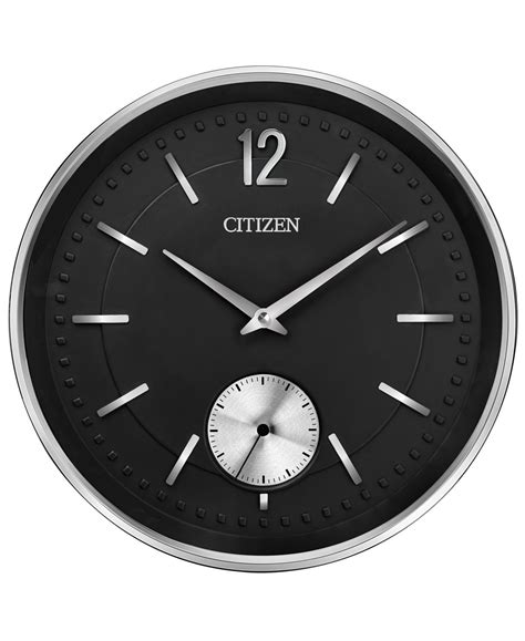 Citizen Gallery Silver Tone And Black Wall Clock And Reviews All Fine