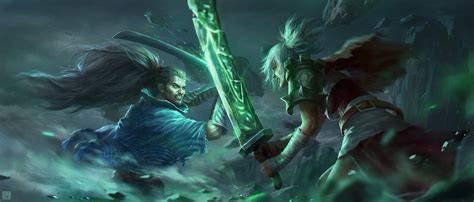 Riven Vs Yasuo Wallpapers And Fan Arts League Of Legends Lol Stats