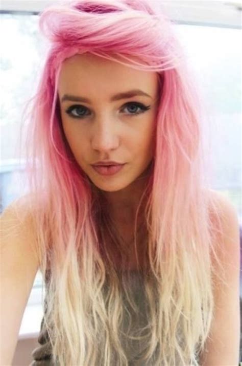 Pink To Blonde Ombre Hair Pretty Girls Long Hairstyle