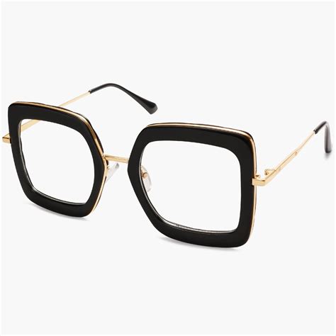 Women S Oversized Square Tr90 Prescription Reading Glasses Full Rim Frame Gaia Sojos Vision