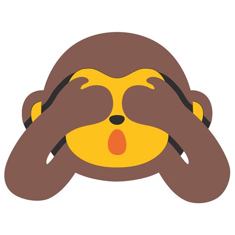 Download Monkey Hiding Eyes Emoji Transparent Png Stickpng