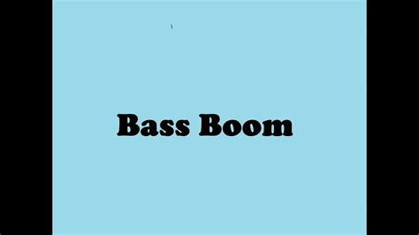 Bass Boom Sound Effect Free Download Youtube