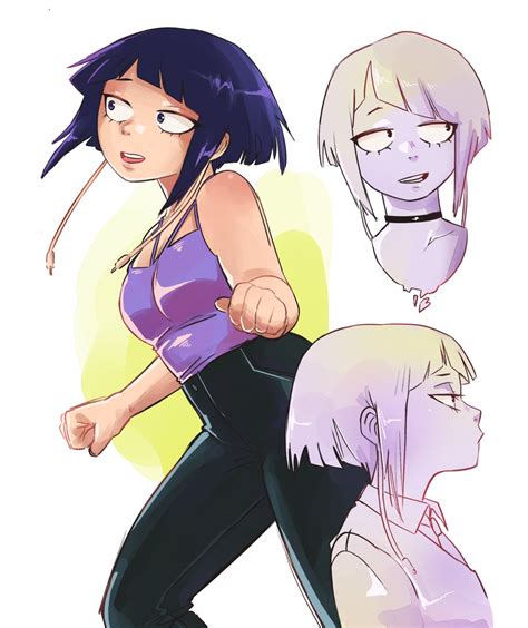 Lyneri On Twitter Style Experiment With Jirou And Momo Mha
