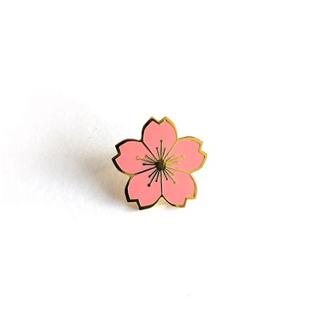 Sakura Cherry Blossom Enamel Pin Etsy