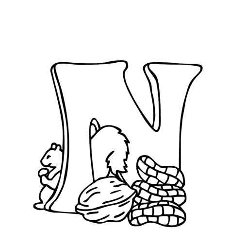All you want to accomplish is just a little. Letter N Coloring Pages For Kids - Preschool and Kindergarten
