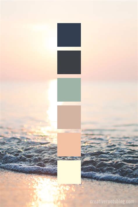 Pale Sunset Beach Color Palette Beach Color Palettes Sunset Color