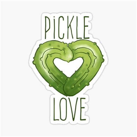 Pickle Love Sticker For Sale By Breeze Kruse Redbubble