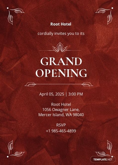 Grand Opening Invitation Template Free Free Printable Templates