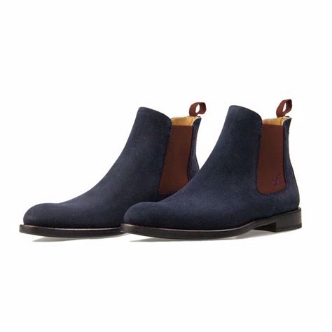 Shop for chelsea boots in india buy latest range of chelsea boots at myntra free shipping cod easy returns and exchanges. Serfan Chelsea Boot Herren Wildleder Blau Braun | Chelsea ...