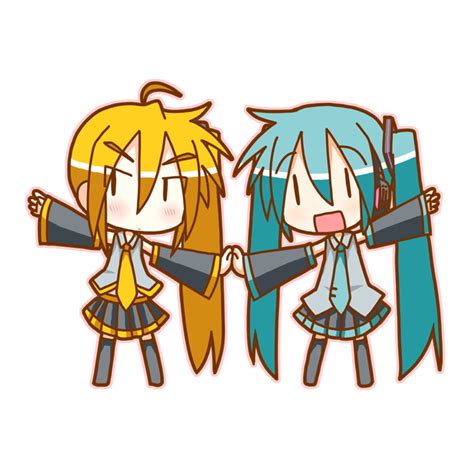 Safebooru Akita Neru Blush Chibi Chibi Miku Detached Sleeves Hatsune Miku Minami Colorful