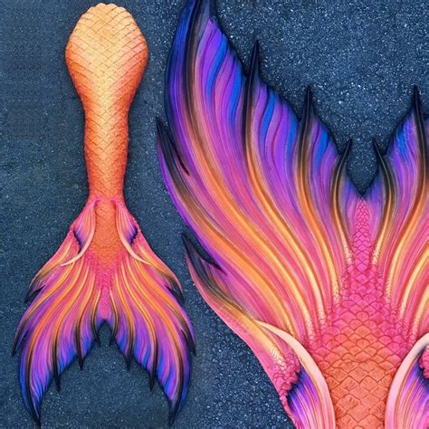 Swimmable Mermaid Tail Fabric For Women And Kids Orange Red 10599