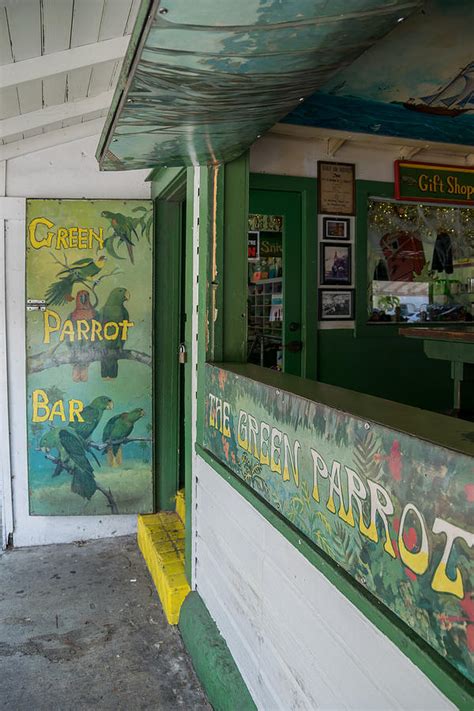 Key West Green Parrot Bar Photograph By Robert Vanderwal