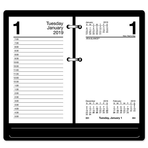At A Glance 2019 Daily Desk Calendar Refill 3 12 X 6 Recycled