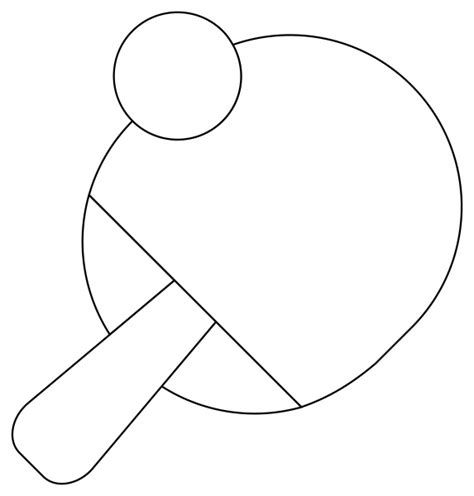 Table Tennis Racket And Ball Coloring Page ColouringPages