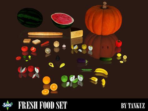 Tankuz Sims 3 Blog The Sims 3 Fresh Food Set By Tankuz