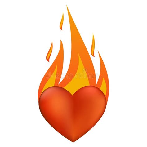 Flaming Heart Stock Vector Illustration Of Element Flame 12405676