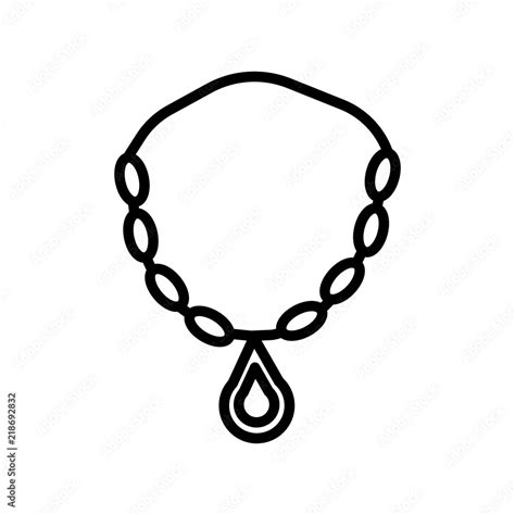 Necklace Icon On White Background Modern Icons Vector Illustration