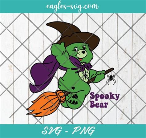 Spooky Bear Halloween Care Bear 90s cartoon Svg, Cut Files for Cricut