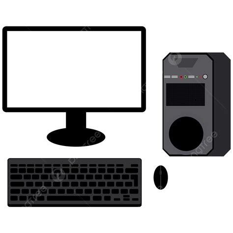 Computer Desktop Gaming Pc Personal Flat Icon Transparent Background