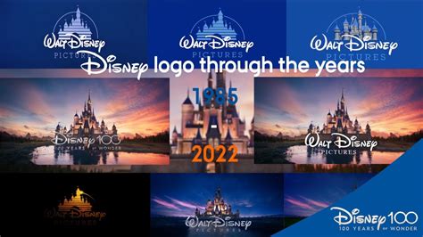 Montage Walt Disney Pictures Disney Logo Through The Years 100
