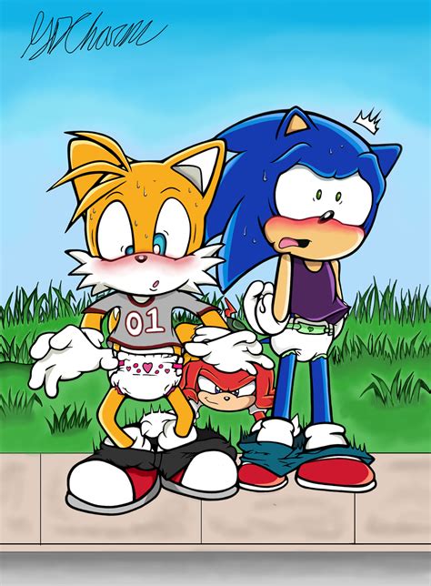Sonic And Tails Diapered And Pantsed By Sdcharm Fur