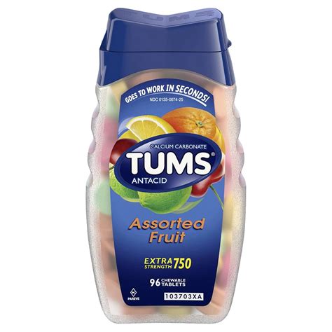 Tums Antacid Extra Strength Assorted Fruit Chewable Tablets Shop