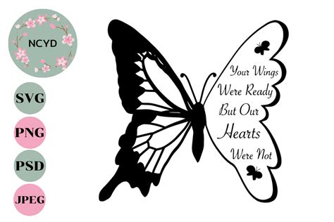 Memorial Angel Wings Svg Your Wings Were Ready But My Heart Denmark