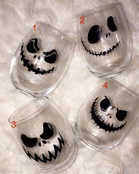 Nightmare Before Christmas Wine Glass Etsy