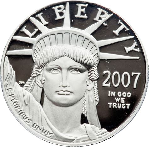 25 Dollars American Platinum Eagle Bullion Coinage United States