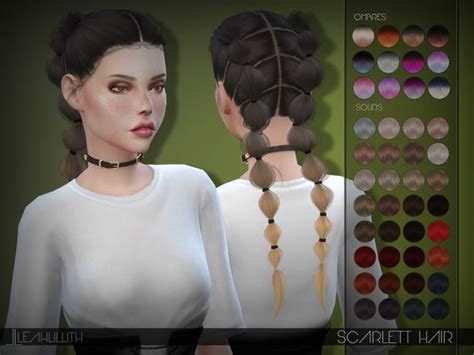 Leah Lilliths Leahlillith Scarlett Hair Sims Hair Sims Sims 4