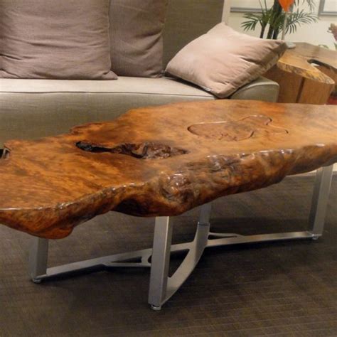 Custom Made Redwood Burl Coffee Table By Scott Dworkin Designs