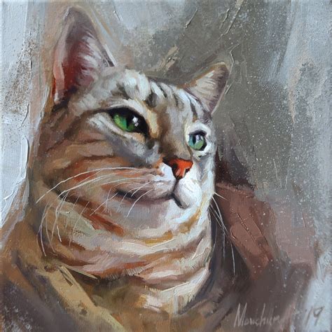 Cat Portrait Oil Painting Ubicaciondepersonascdmxgobmx