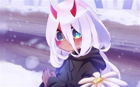 Desktop Wallpaper Cute Devil Anime Girl Zero Two Hd