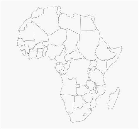 Africa Map African Political Frontiers Unlabeled Africa Hd Png