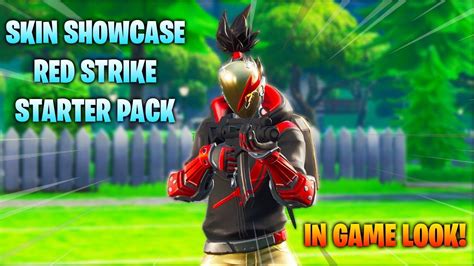 New Red Strike Starter Pack Showcase With In Game Look Fortnite