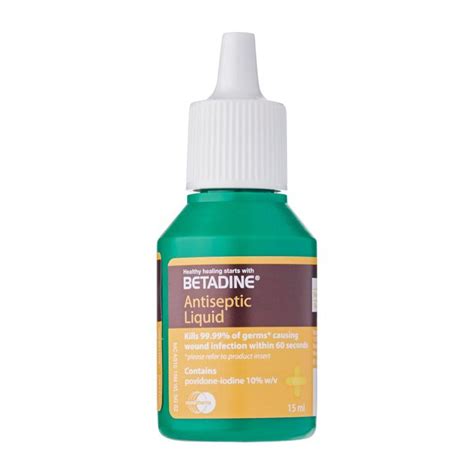 Betadine Povidone Iodine Pvp I Antiseptic Solution 10 Percent Wv 15