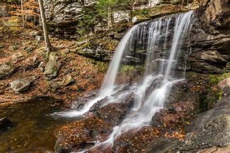 Autumn Colors At B Reynolds Falls In Ricketts Glen State Park Of