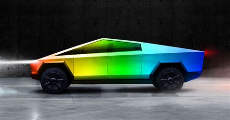 Cybertruck Metal Can Be Etched Heated Into A Rainbow