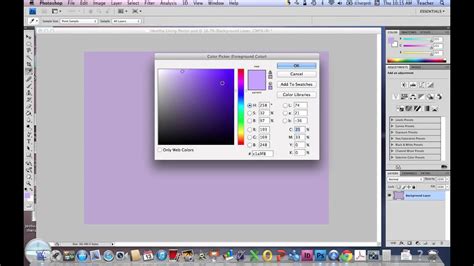 Creating A Background Layer In Photoshop Youtube
