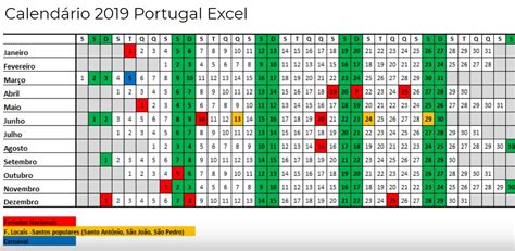 Calend Rio 2022 Com Feriados Portugal Excel Para Download Aria Art