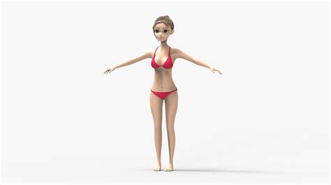 3d Model Sexy Cartoon Girl Character Turbosquid 1618892