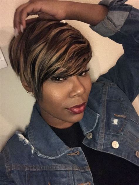 Short Hairstyles For Black Women Piece Quick Weave Highlights